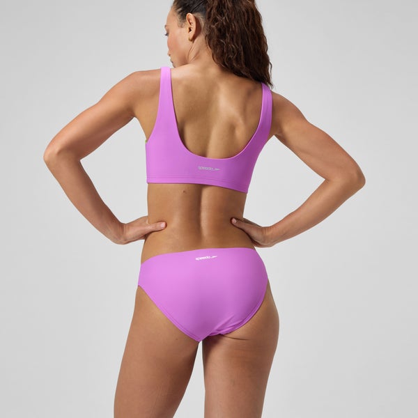 Speedo Women's Solid Classic Bikini Bottom Pink