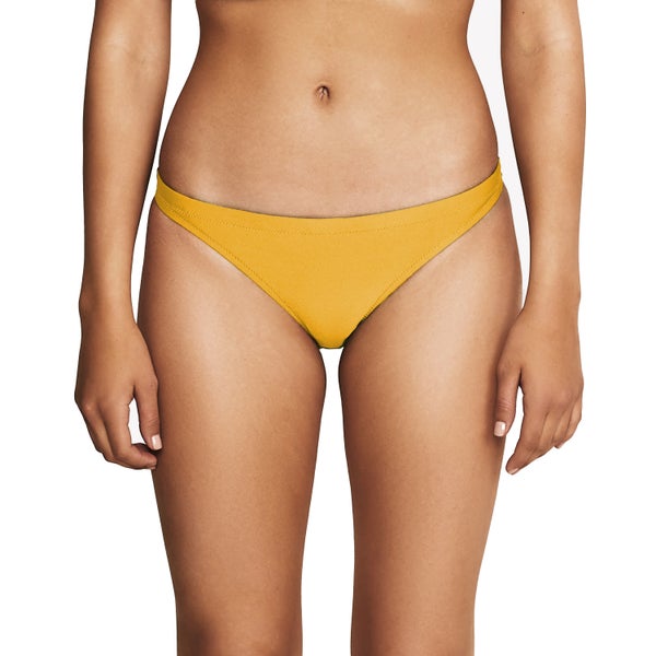 speedo Women's Solid Classic Bikini Bottom Yellow