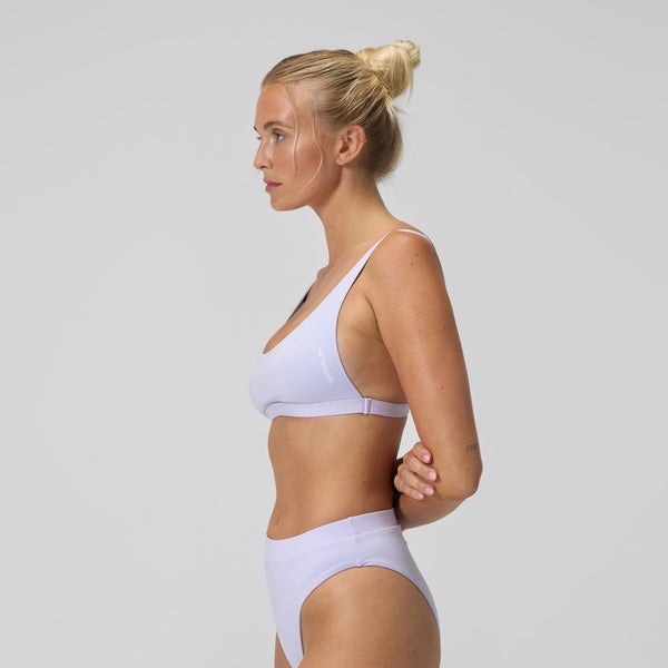 Speedo Women's Solid Convertible Bikini Top Purple