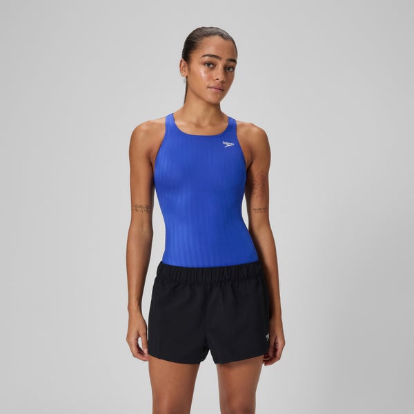 speedo Women's Solid Volley Swim Shorts Black