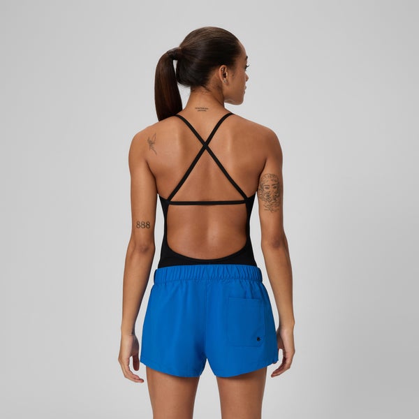 Speedo Women's Solid Volley Swim Shorts Blue