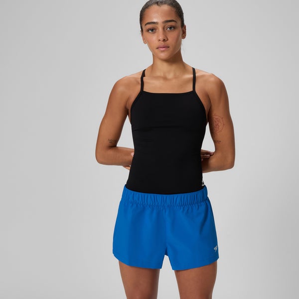 speedo Women's Solid Volley Swim Shorts Blue