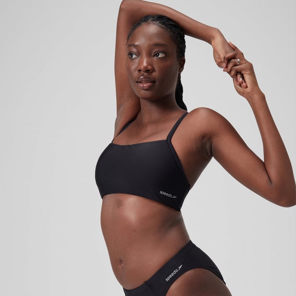 Speedo Women's Women's Racerback Crop Top Black