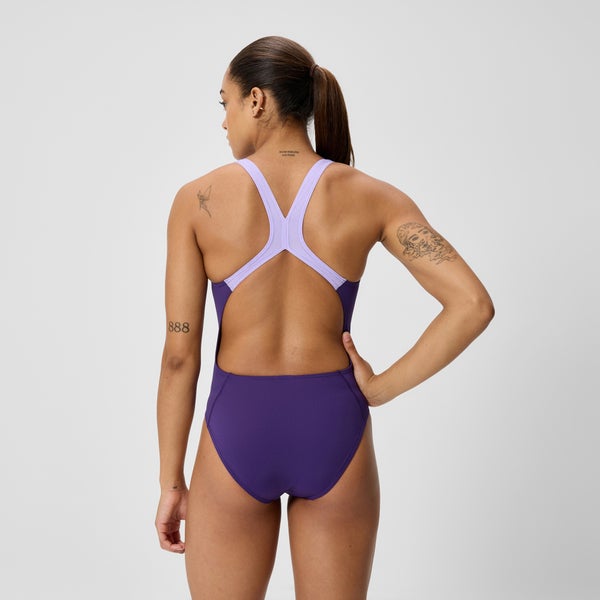 Speedo Women's Club Training Powerback One Piece Purple