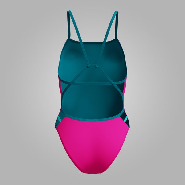 Speedo Women's Club Training Tri Back One Piece Pink