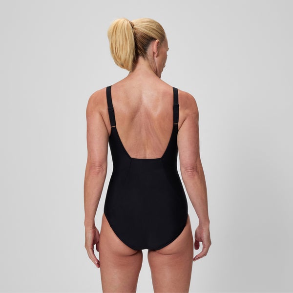 Speedo Women's Colorblock Contour One Piece Black/White