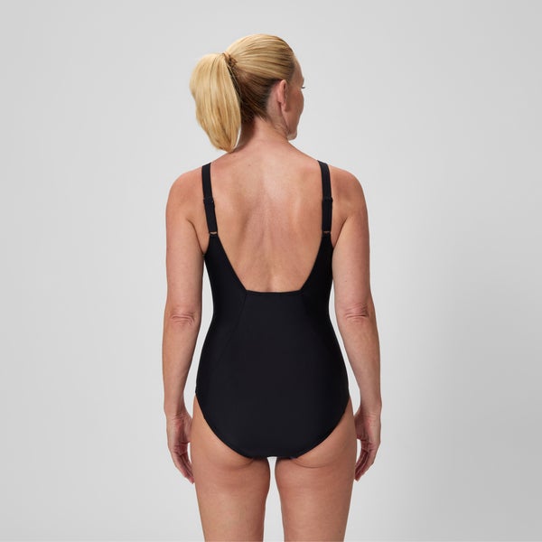 Speedo Women's Colorblock Contour One Piece Blue/Black