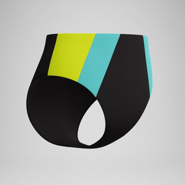 Speedo Women's Colorblock Highwaist Bikini Bottom Black/Blue