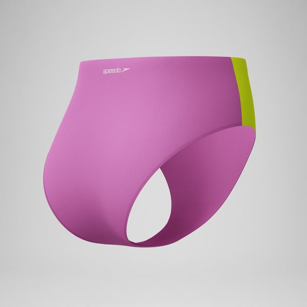 Speedo Women's Colorblock Highwaist Bikini Bottom Pink/Blue