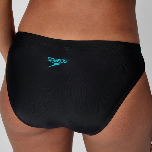 Speedo Women's Colorblock Splice 2.0 Two Piece Black/Turquoise