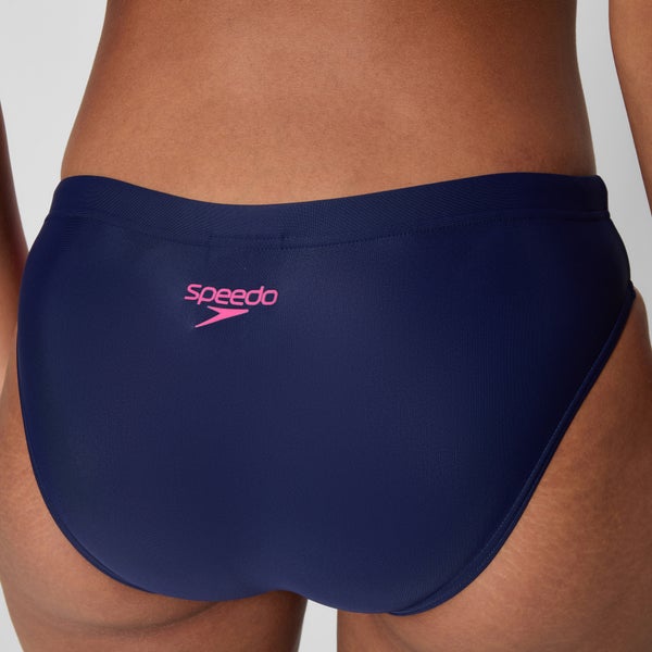 Speedo Women's Colorblock Splice 2.0 Two Piece Navy/Pink