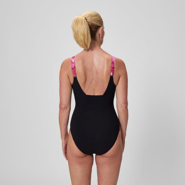 Speedo Women's Contour Eclipse Printed One Piece Black/Pink