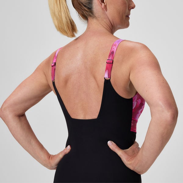 Speedo Women's Contour Eclipse Printed One Piece Black/Pink