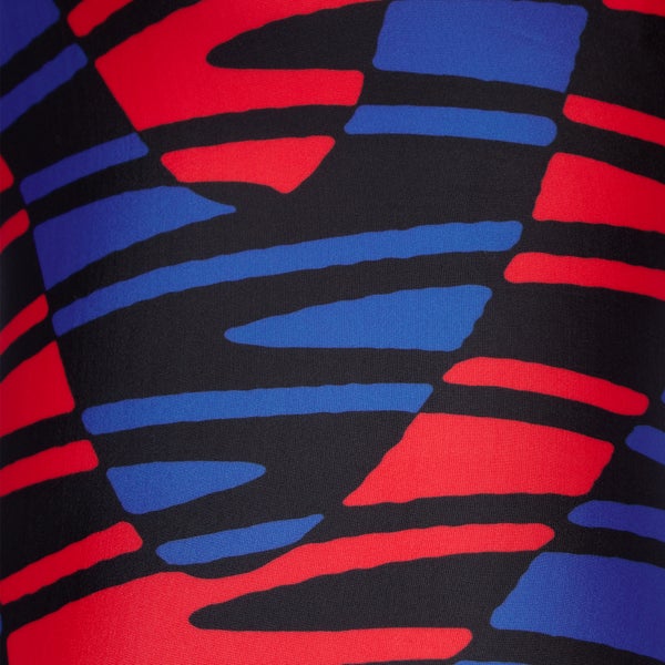 Speedo Women's Disco Boom Flyback One Piece Blue/Red