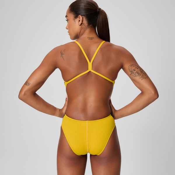 Speedo Women's Edge Splice One Back One Piece Navy/Gold