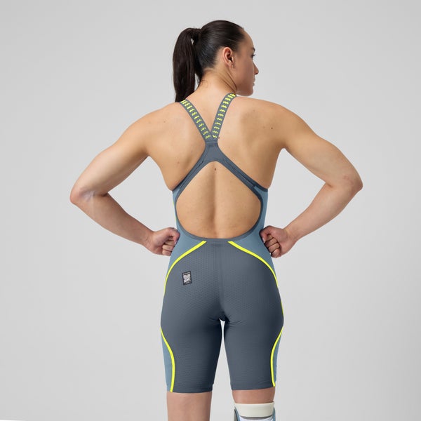 Speedo Women's Fastskin LZR Pure Intent 2.0 Openback Kneeskin Gray/Blue