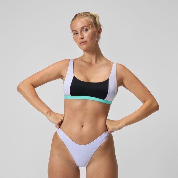 speedo Women's FLU3NTE Colourblock Convertible Bikini Top Black