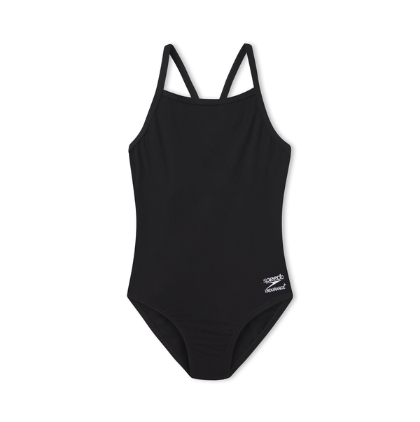 speedo Women's Flyback Youth Training Suit One Piece Black