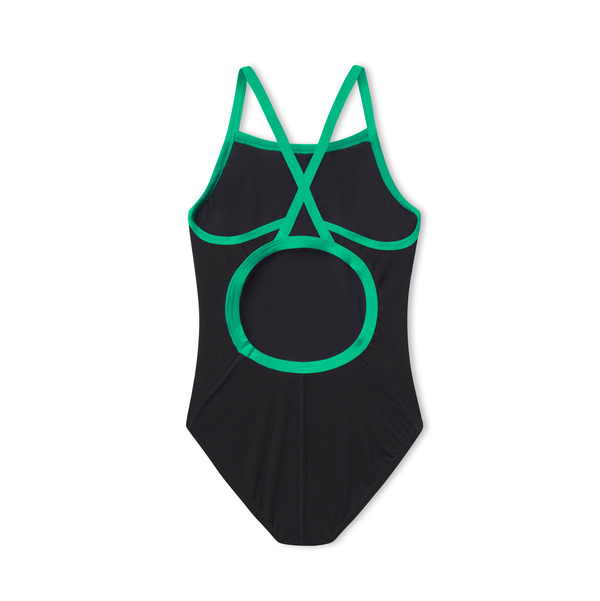 Speedo Women's Flyback Youth Training Suit One Piece - Green