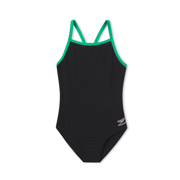 speedo Women's Flyback Youth Training Suit One Piece - Green