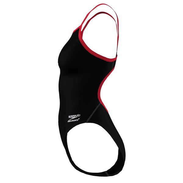 Speedo Women's Flyback Youth Training Suit One Piece - Red