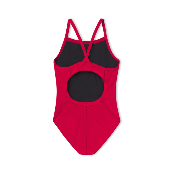 Speedo Women's Flyback Youth Training Suit One Piece Red