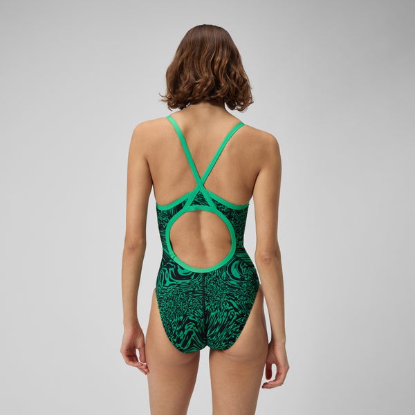 Speedo Women's Hydrochasm Flyback One Piece Green/Black