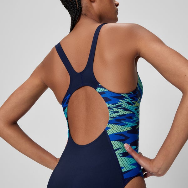 Speedo Women's Hyperboom Splice Muscleback One Piece Navy/Blue