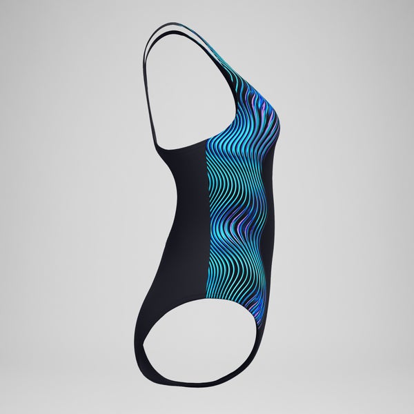 Speedo Women's Medalist Printed Medalist One Piece Black/Blue