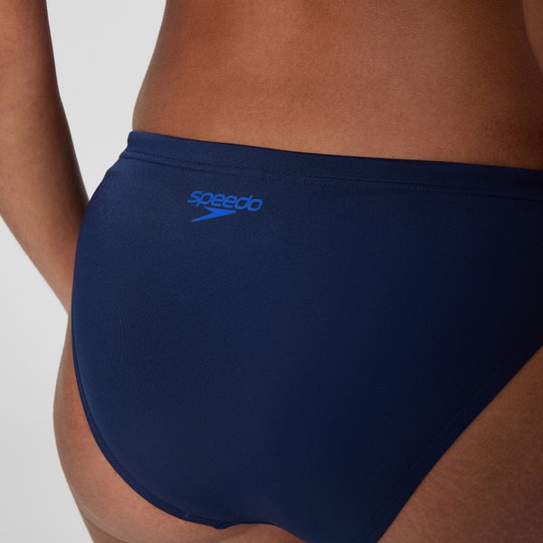 Speedo Women's Medley Logo V-Back Two Piece Navy/Blue