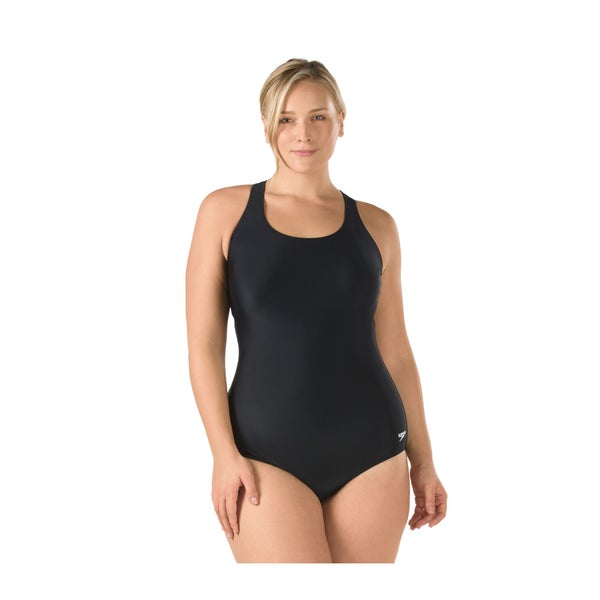 speedo Women's Moderate Ultraback Plus One Piece Black
