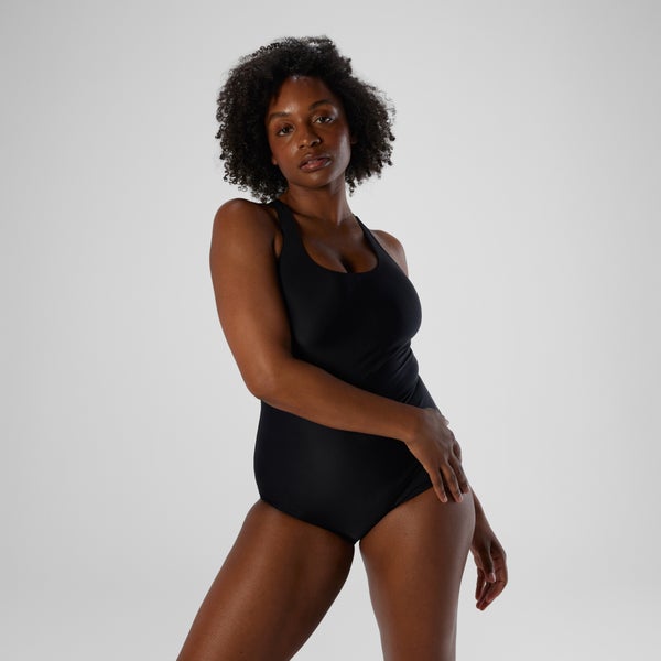 speedo Women's Moderate Ultraback PowerFLEX One Piece Black