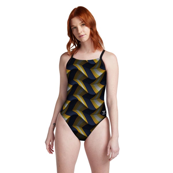 speedo Women's Precision Strappy Cross Back One Piece Multi-color