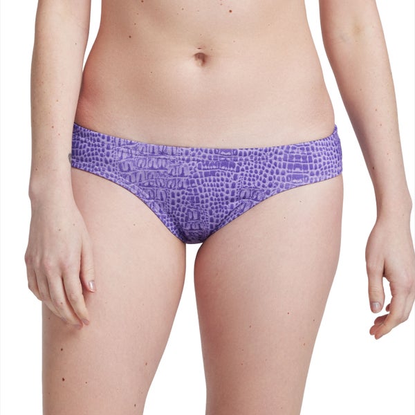 speedo Women's Print Cheeky Hipster Bikini Bottom Purple