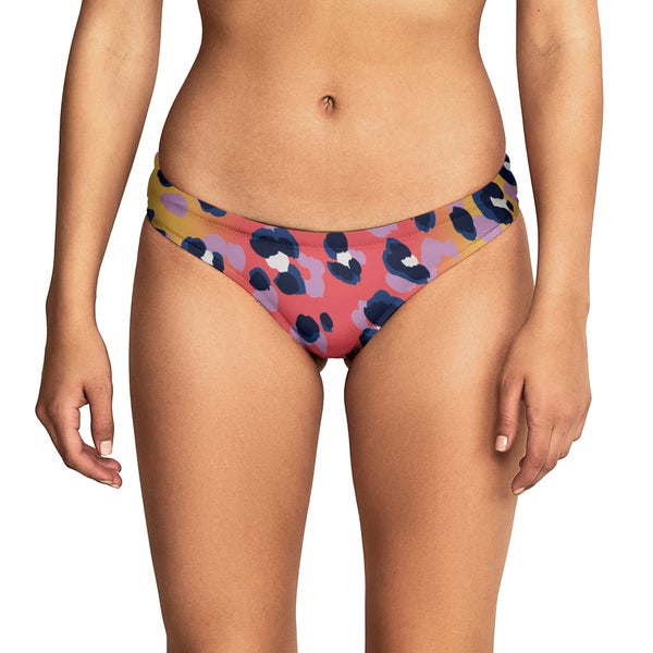 speedo Women's Printed Cheeky Hipster Bikini Bottom Red