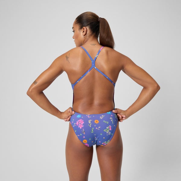 Speedo Women's Regan Collection Printed One Back One Piece Purple