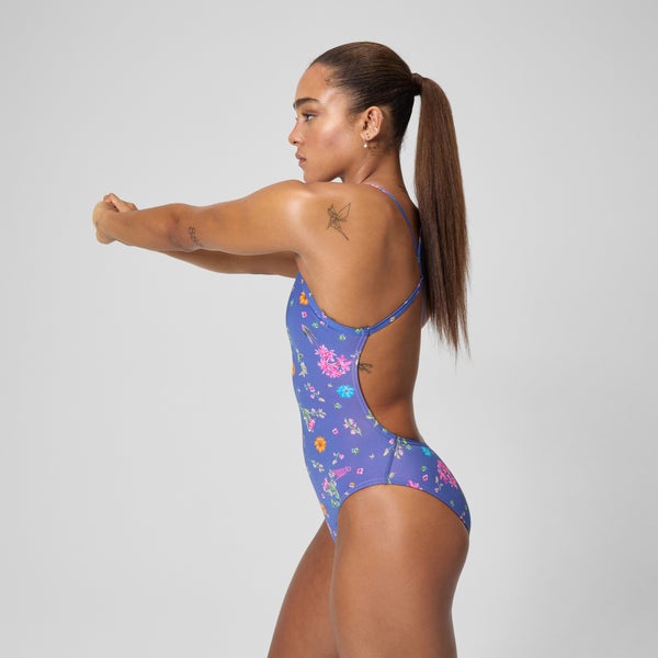 Speedo Women's Regan Collection Printed One Back One Piece Purple