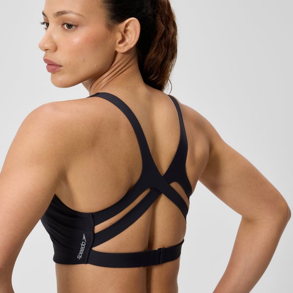 Speedo Women's Sculpture Boom Back Bikini Top Black