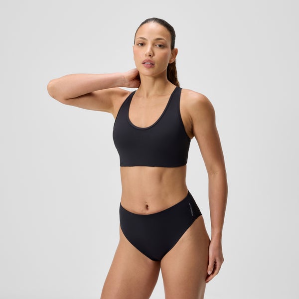 speedo Women's Sculpture Boom Back Bikini Top Black