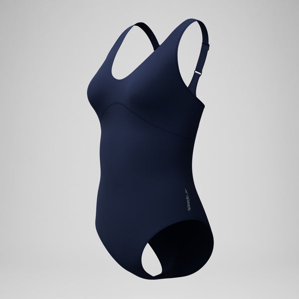 Speedo Women's Sculpture Butterfly Back One Piece Navy