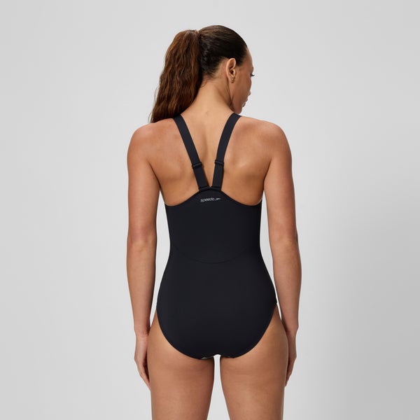 Speedo Women's Sculpture High Neck Contour One Piece Green/Black