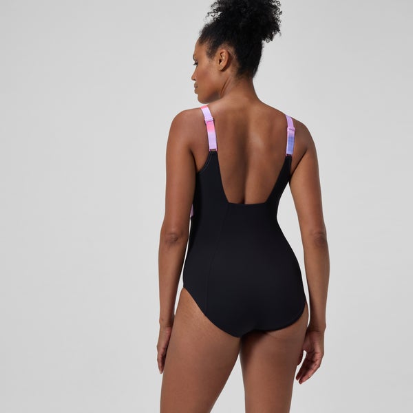 Speedo Women's Shaping ContourEclipse Printed One Piece Black/Pink