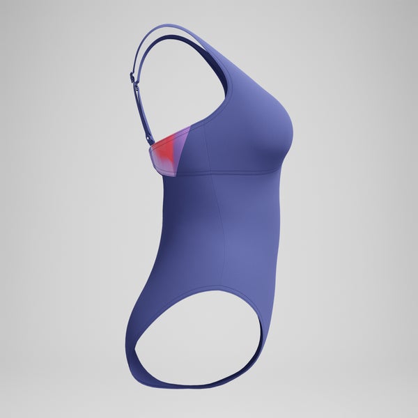 Speedo Women's Shaping Printed OpusGem DD+ One Piece Purple