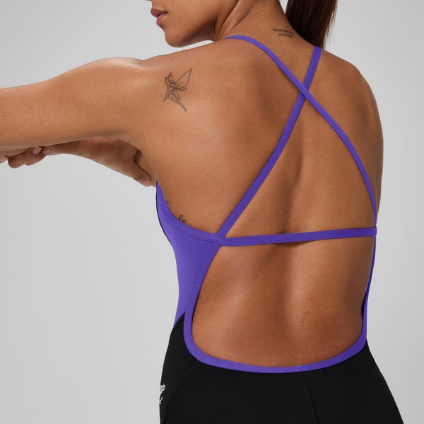 Speedo Women's Spark Splice Crossback One Piece Purple