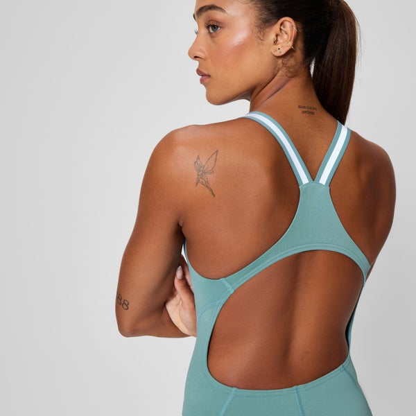 Speedo Women's Vanquisher Performance Back One Piece Storm Green