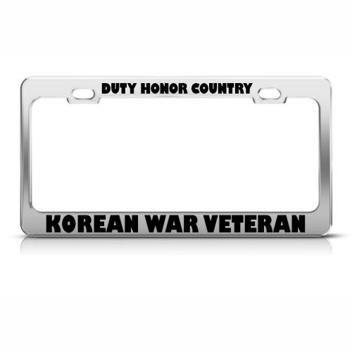 speedy pros Speedy Pros Korean War Veteran Metal Military License Plate Frame Tag Holder