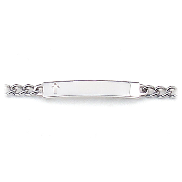 Speidel Children’s ID Bracelet With Cut Out Cross Plaque