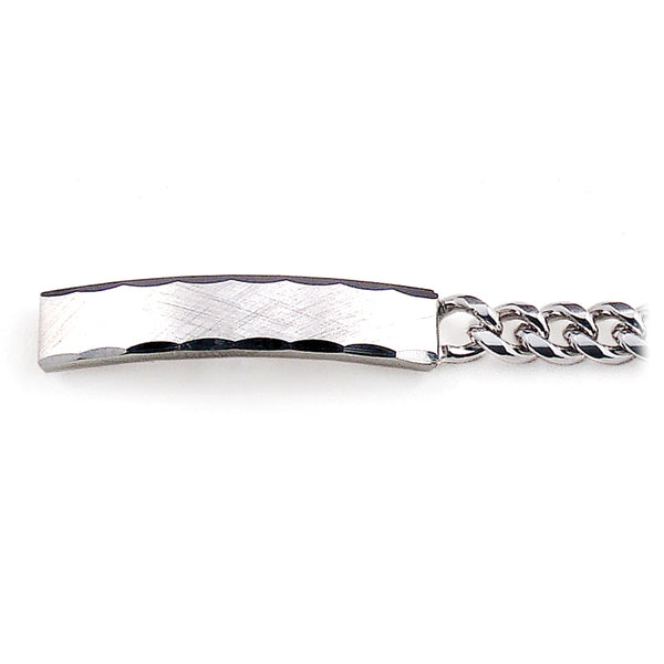 speidel Ladies’ ID Bracelet with Faceted Edge Brushed Plaque
