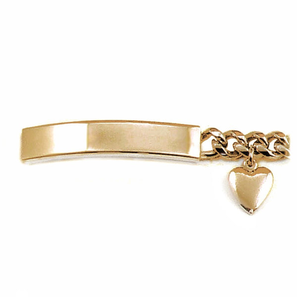 speidel Ladies’ ID Bracelet with Plaque and Heart Charm