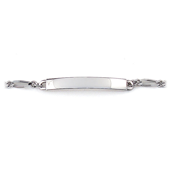 Speidel Ladies’ ID Figaro Bracelet With Polished Plaque